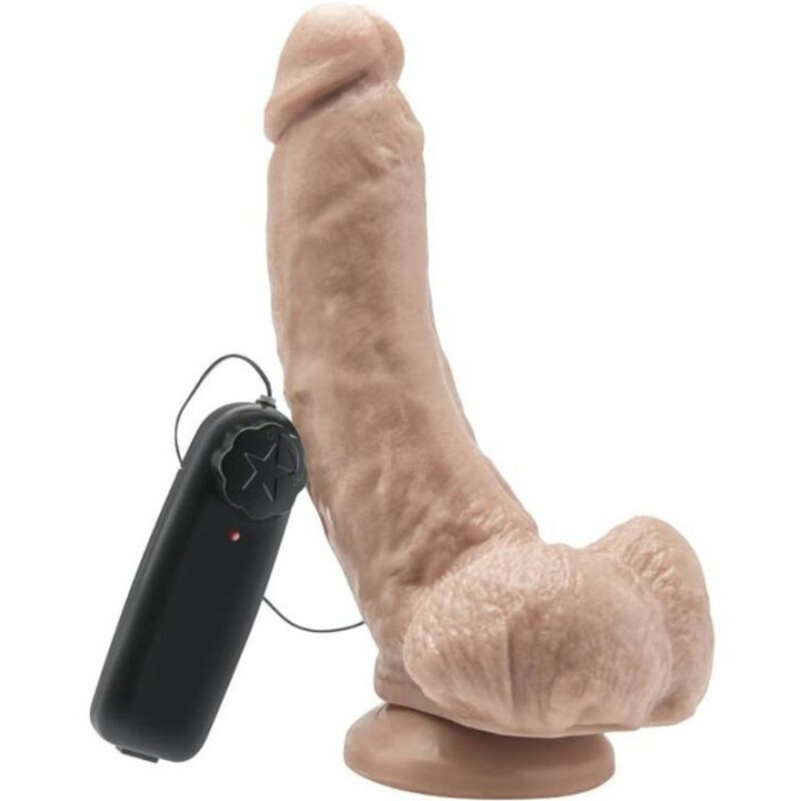 GET REAL - DILDO 20.5 CM COM BOLAS VIBRADOR PELE