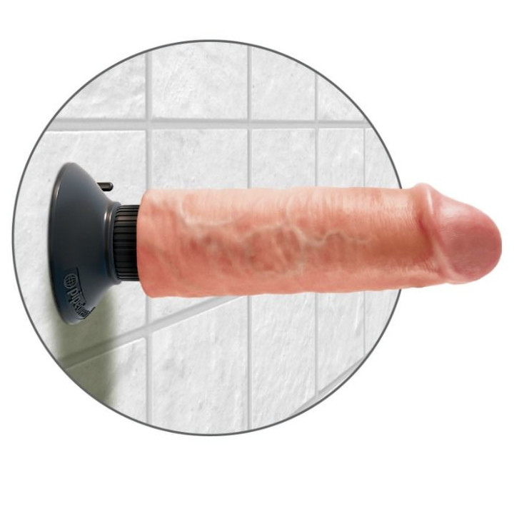 KING COCK - VIBRADOR DILDO 15.24 CM NATURAL