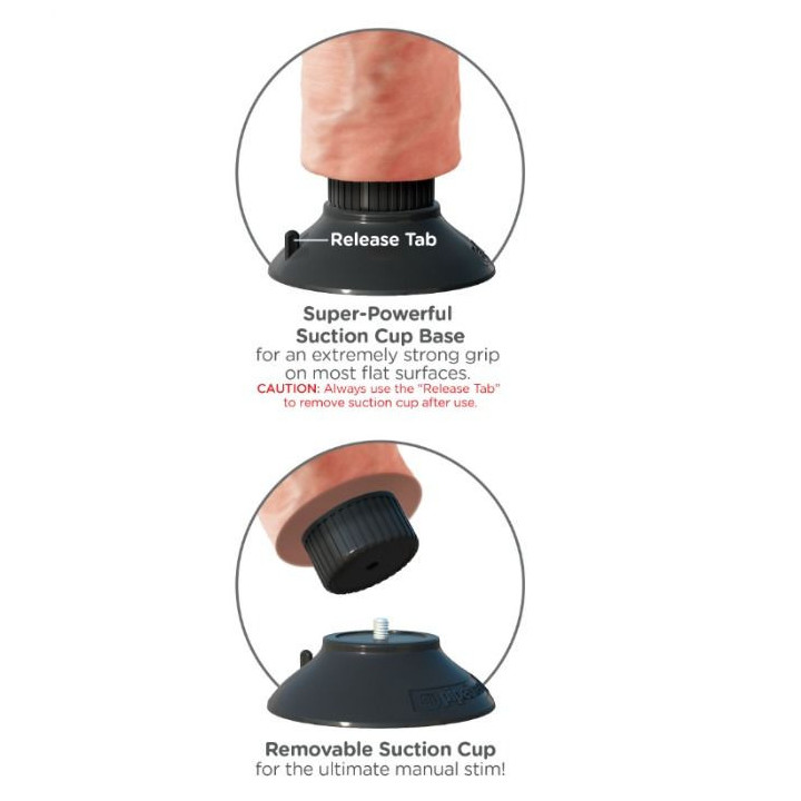 KING COCK - VIBRADOR DILDO 17.78 CM NATURAL