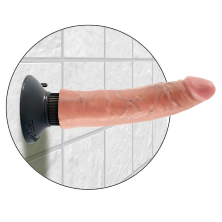 KING COCK - VIBRADOR DILDO 17.78 CM NATURAL