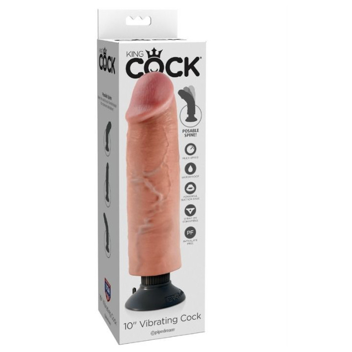KING COCK - DILDO VIBRANTE 25.5 CM NATURAL