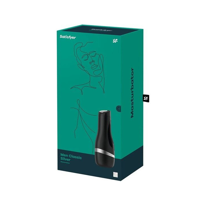 SATISFYER - MASTURBADOR MEN CLASSIC PRATA