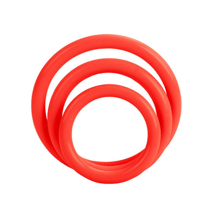 CALEXOTICS - CONJUNTO DE TRI-ANÉIS VERMELHO