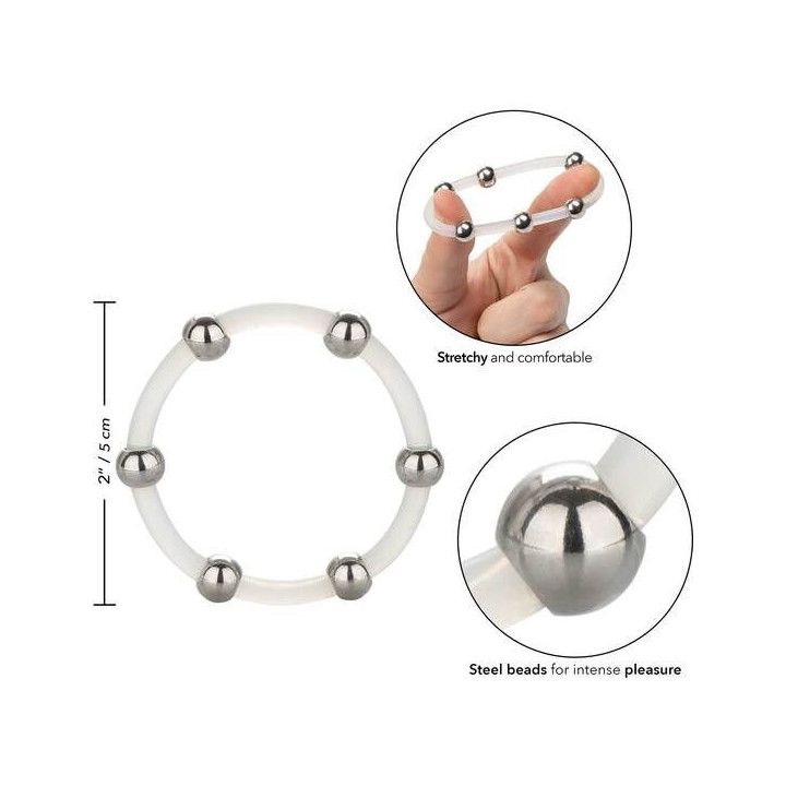 CALEXOTICS - ANEL DE SILICONE COM FRESAS DE AO XL