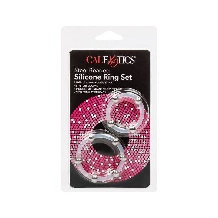 CALEXOTICS - CONJUNTO DE ANÉIS DE SILICONE COM FRESAS DE AO