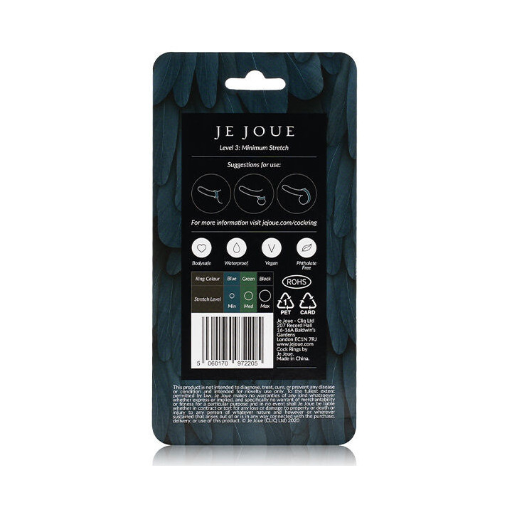 JE JOUE - ANEL DE SILICONE AZUL ESTRANGULAMENTO MÍNIMO