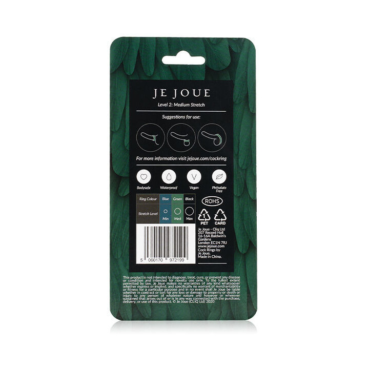 JE JOUE - ANEL DE SILICONE VERDE CHOKE MÉDIO