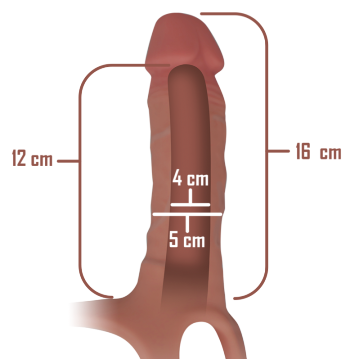 INTENSE - ARNÊS OCO COM DILDO DE SILICONE 16 X 3.5 CM