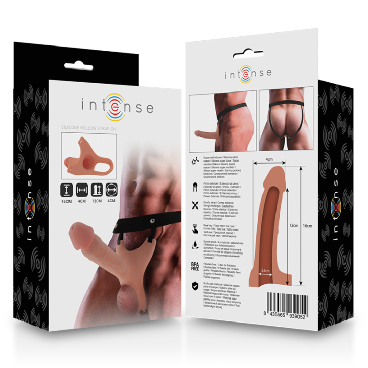 INTENSE - ARNÊS OCO COM DILDO DE SILICONE 16 X 3.5 CM