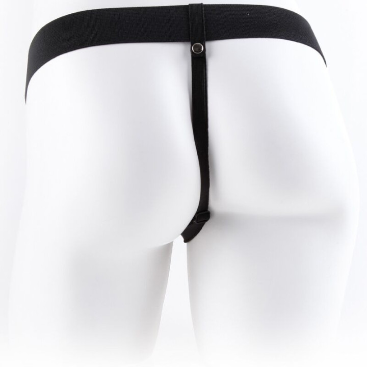 FETISH FANTASY SERIES - ARNÊS AJUSTVEL COM CONTROLE REMOTO PÊNIS REALISTA COM TESTÍCULOS 17.8 CM