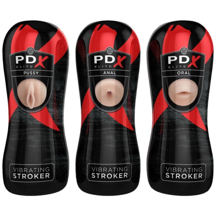 PDX ELITE - CONJUNTO STROKER 12 UNIDADES: 6X VAGINA. 3X ANO. 3X BOCA
