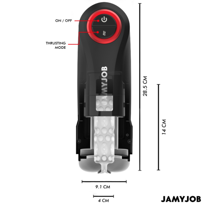 JAMYJOB - MASTURBADOR AUTOMÁTICO DE VAGINA POR GRAVIDADE 5 MODOS DE SUCÇÃO
