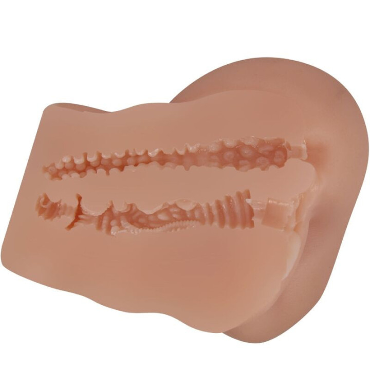 CRAZY BULL - VIBRADOR HAILEY BUTT COM CONTROLE REMOTO REALISTA DE VAGINA E ÂNUS