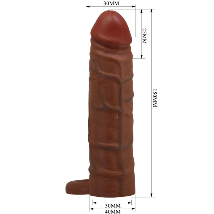 PRETTY LOVE - MANGA PENIS KAILE COM EXTENSÃO DE 2.5 CM MULATO
