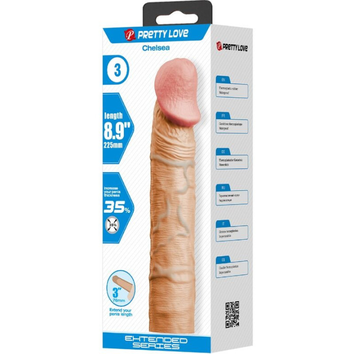 PRETTY LOVE - MANGA PENIS CHELSEA COM EXTENSÃO DE 7.6 CM FLESH