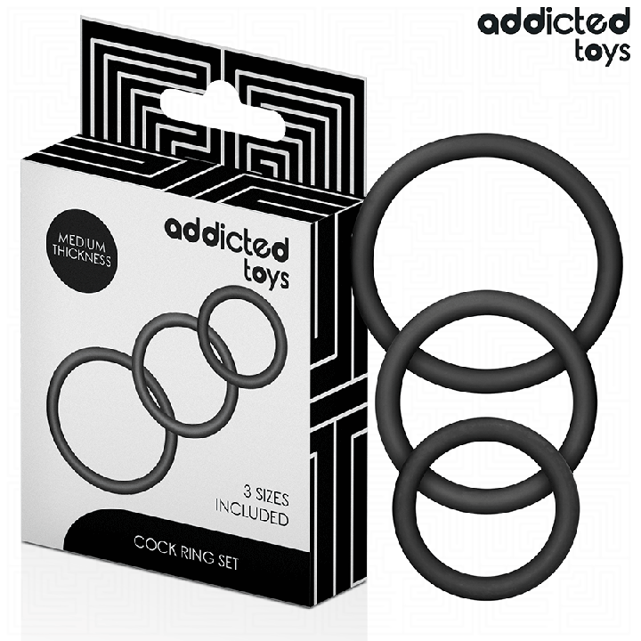 ADDICTED TOYS - CONJUNTO DE ANÉIS DE SILICONE MODELO 2