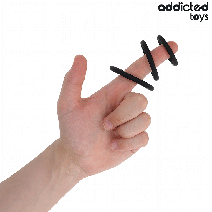 ADDICTED TOYS - CONJUNTO DE ANÉIS DE SILICONE MODELO 2