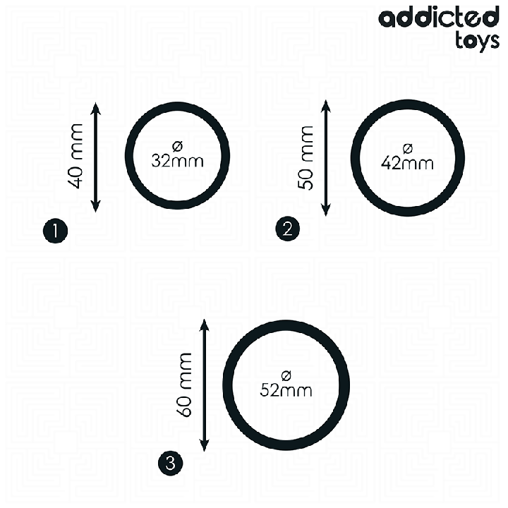 ADDICTED TOYS - CONJUNTO DE ANÉIS DE SILICONE MODELO 2