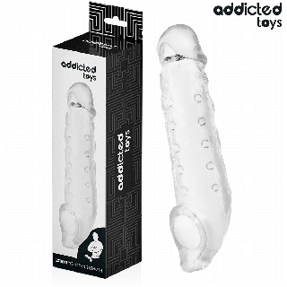 ADDICTED TOYS - BAINHA DE PÊNIS TRANSPARENTE TAMANHO M 27 CM