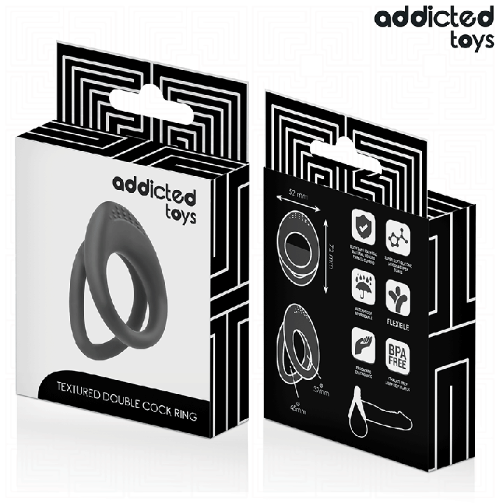 ADDICTED TOYS - ANEL DE PÊNIS COM DUPLA TEXTURA