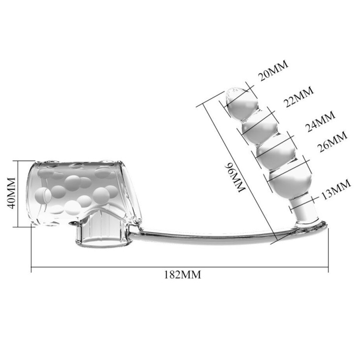 PRETTY LOVE - MANGA PARA PÊNIS COM PLUG ANAL TRANSPARENTE