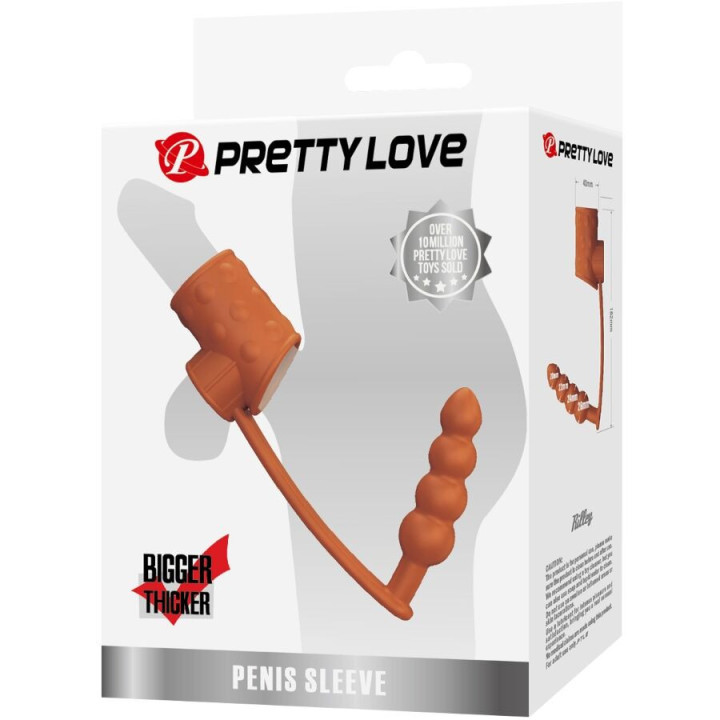 PRETTY LOVE - MANGA PARA PÊNIS COM PLUG ANAL NATURAL