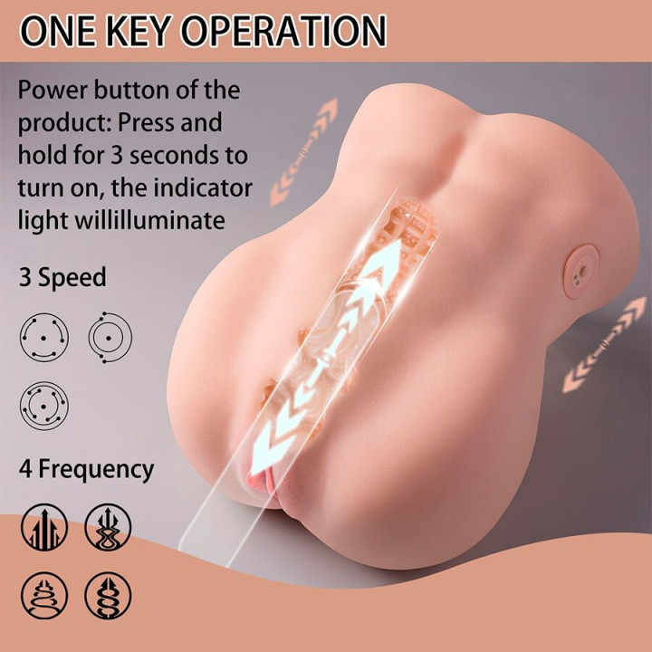 XISE - LYDIA VAGINA FEMININA MASTURBADOR COM IMPULSO 25 CM