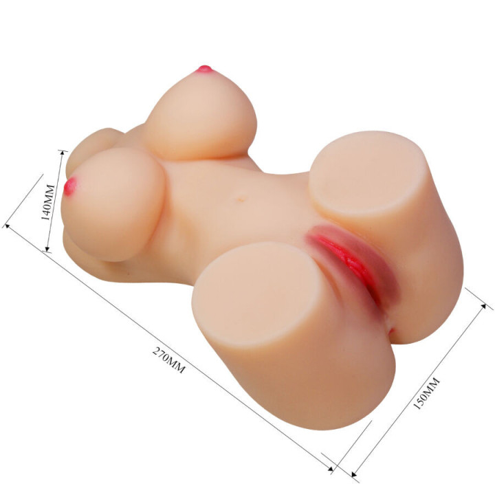 CRAZY BULL - HETTY TRONCO FEMININO REALISTA VAGINA E ANAL 1.9 KG