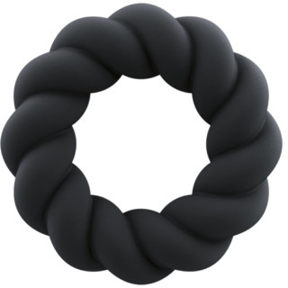 ROCKS-OFF - ANEL MASTURBADOR DE SILICONE PRETO TWIST