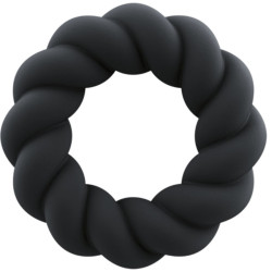 ROCKS-OFF - ANEL MASTURBADOR DE SILICONE PRETO TWIST