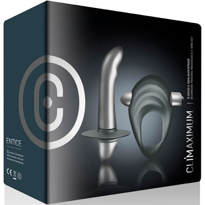CLIMAXIMUM - KIT ENTICE ANEL PENIANO + VIBRADOR DE PRÓSTATA INICIANTES
