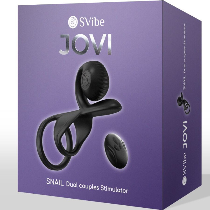 SNAIL VIBE - JOVI COUPLES RING CONTROLE REMOTO PRETO