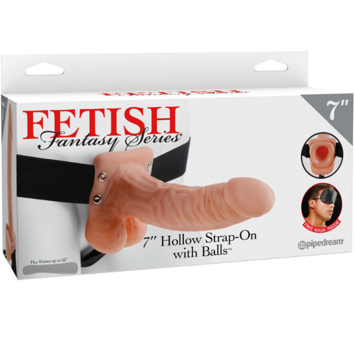 FETISH FANTASY SERIES - 7 STRAP-ON OCO COM BOLAS 17.8CM CARNE
