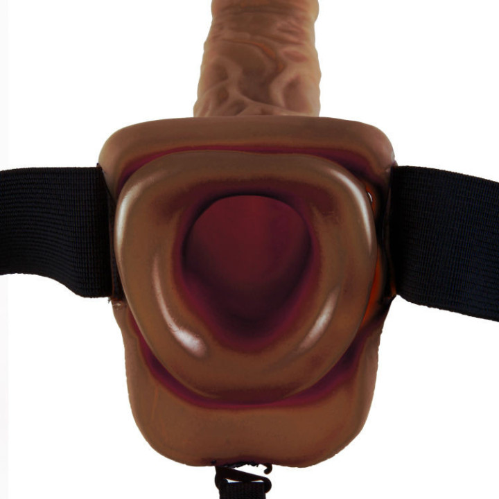 FETISH FANTASY SERIES - 9 STRAP-ON OCO COM BOLAS 22.9CM CASTANHO