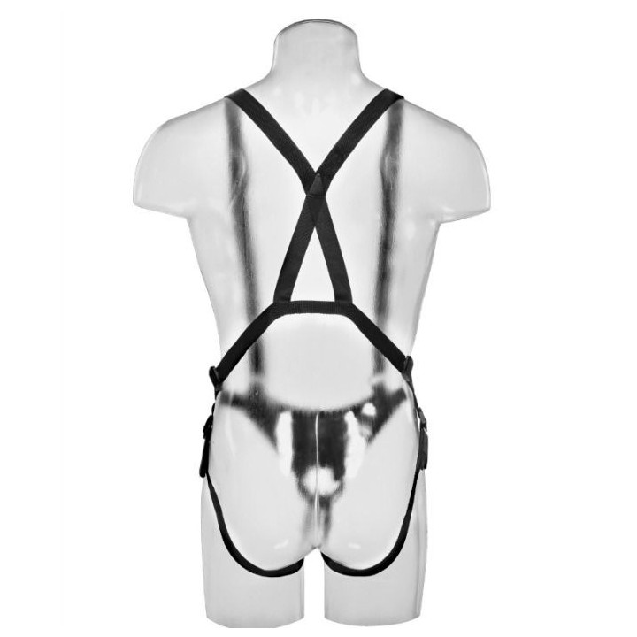 KING COCK - SISTEMA DE SUSPENSÃO 30.5 CM HOLLOW STRAP-ON - CARNE