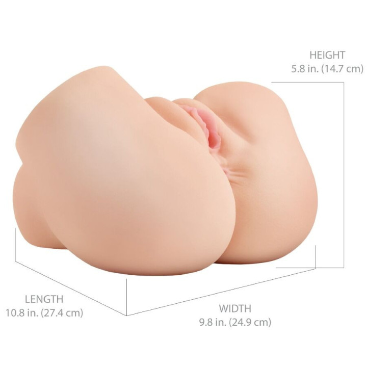 PDX ELITE - MASTURBADOR VIBRATÓRIO REALISTA DE VAGINA E ÂNUS BACK THAT ASS UP