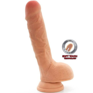 GET REAL - DILDO DUAL DENSITY 25.5 CM BOLAS PELE