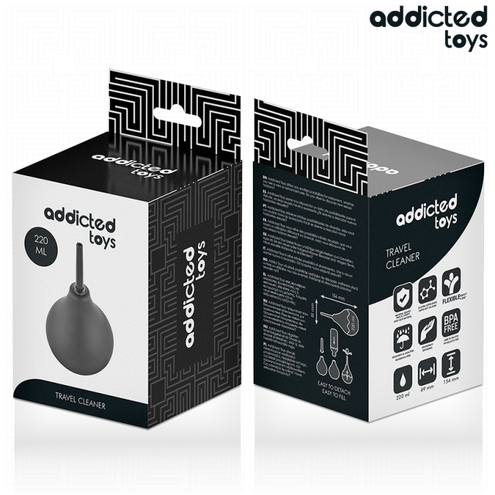 ADDICTED TOYS - LIMPADOR ANAL DE VIAGEM TAMANHO L 220 ML