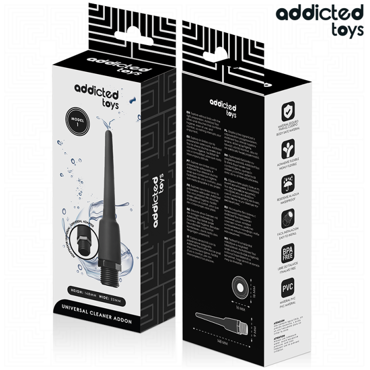 ADDICTED TOYS - LIMPADOR ANAL COM ADAPTADOR UNIVERSAL MODELO 1