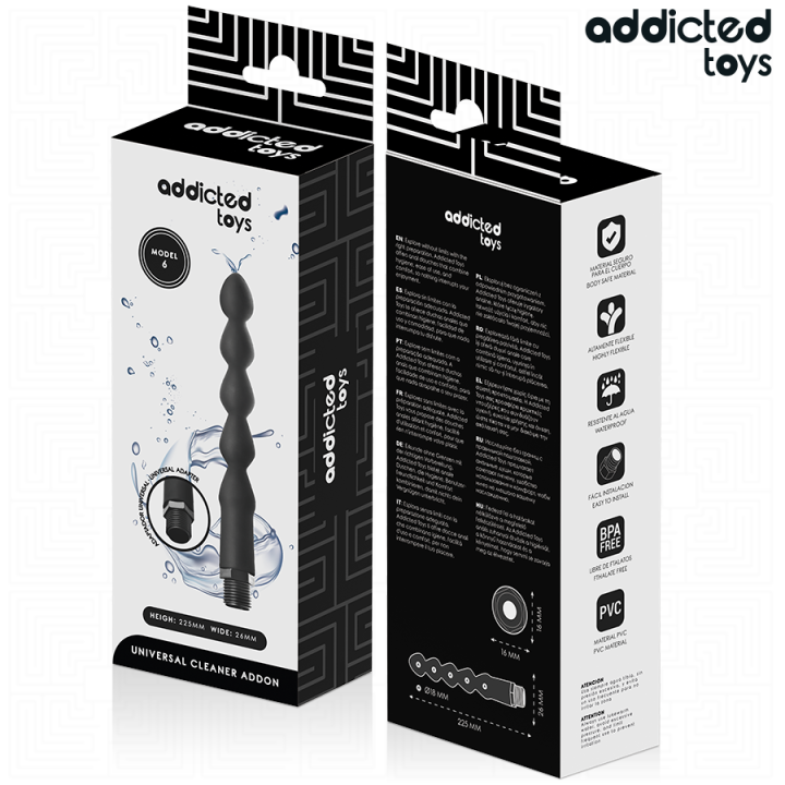 ADDICTED TOYS - LIMPADOR ANAL COM ADAPTADOR UNIVERSAL MODELO 6