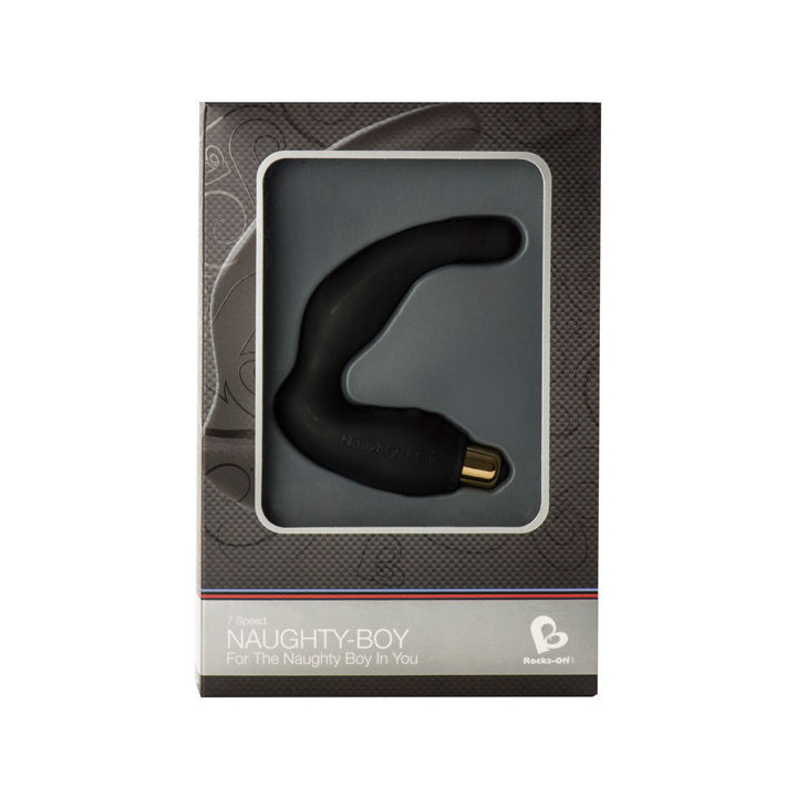 ROCKS-OFF - NAUGHTY-BOY MASCULINO G-SPOT MASSAGER 7 V PRETO
