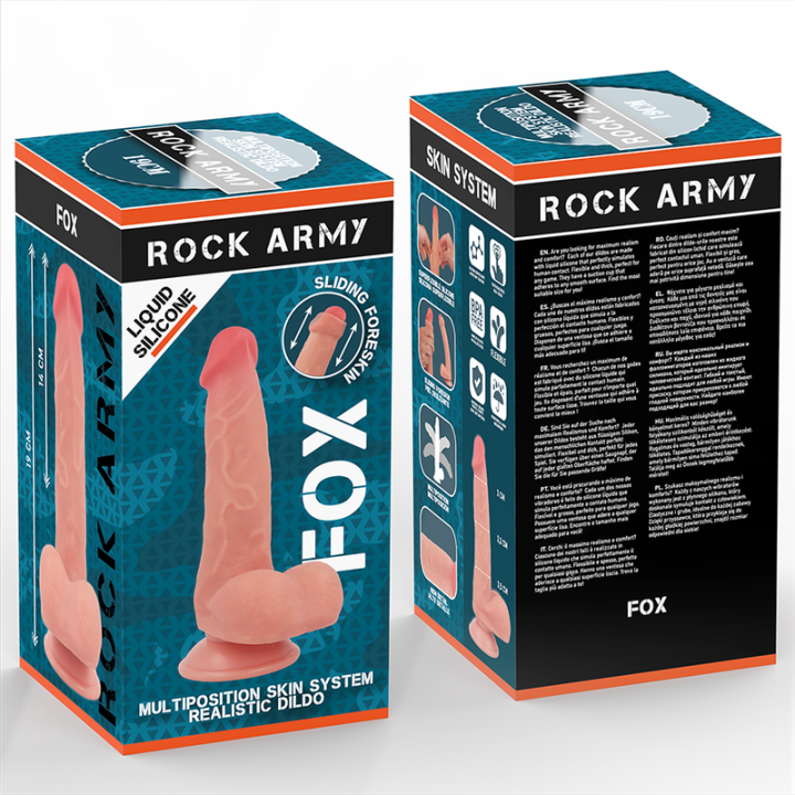 ROCKARMY - SILICONE LÍQUIDO FOX 19 CM -O- 3.2 CM