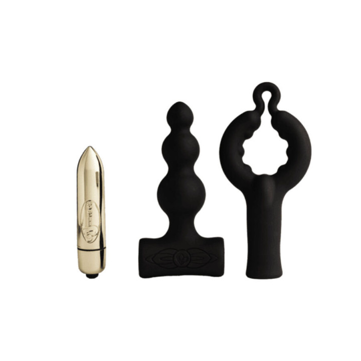 ROCKS-OFF - PETITE SENSATIONS BUBBLES PLUG ANAL VIBRADOR PRETO