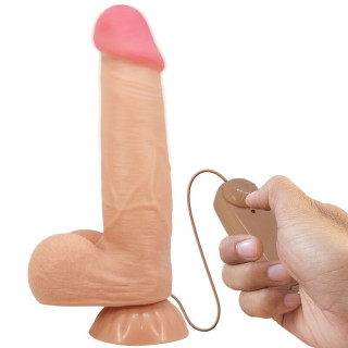 PRETTY LOVE - SÉRIE SLIDING SKIN DILDO REALÍSTICO COM VENTOSA DESLIZANTE PELE CONTROLO REMOTO CARNE 21.8 CM