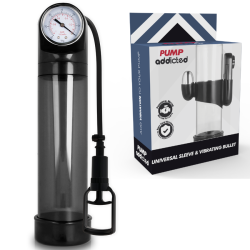 PUMP ADDICTED - BOMBA DE EREÇÃO RX9 PRETA COM VIBRADOR