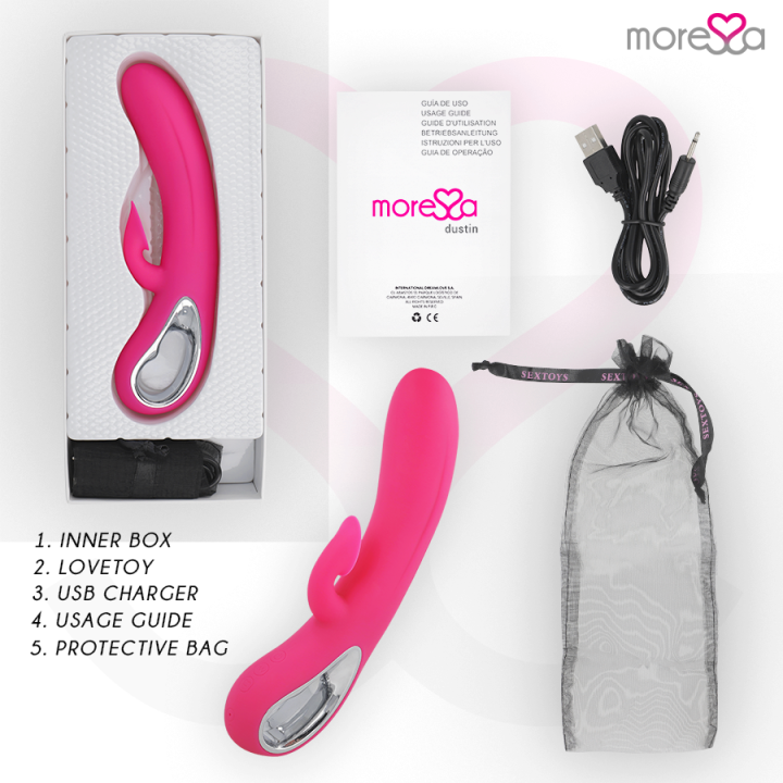 MORESSA - DUSTIN SUCÇÃO CLITÓRICA E VIBRAÇÃO PODEROSA SILICONE PREMIUM RECARREGÁVEL