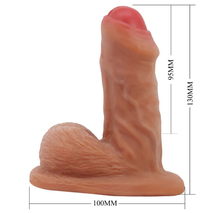 PRETTY LOVE - WARNELL DILDO ULTRA REALISTA E ELÁSTICO 9.5 CM MULATO