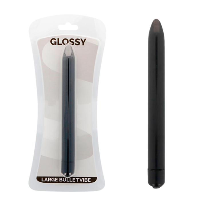 GLOSSY - VIBRADOR SLIM PRETO