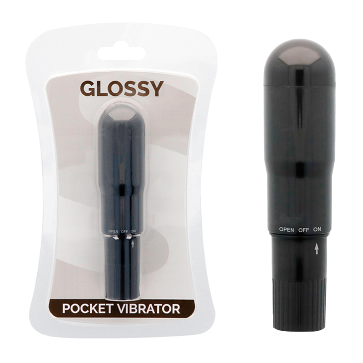 GLOSSY - VIBRADOR DE BOLSO PRETO