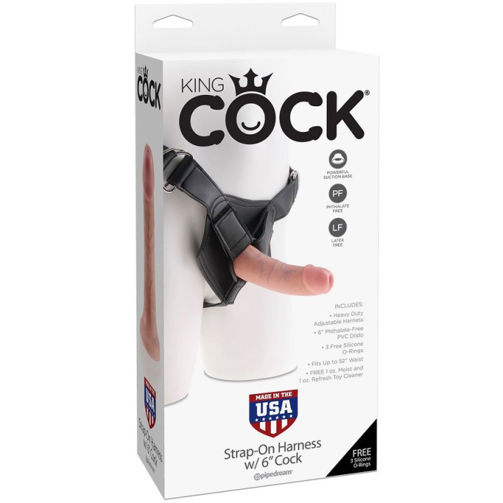 KING COCK HARNESS COM PÊNIS REALISTA 15.20 CM